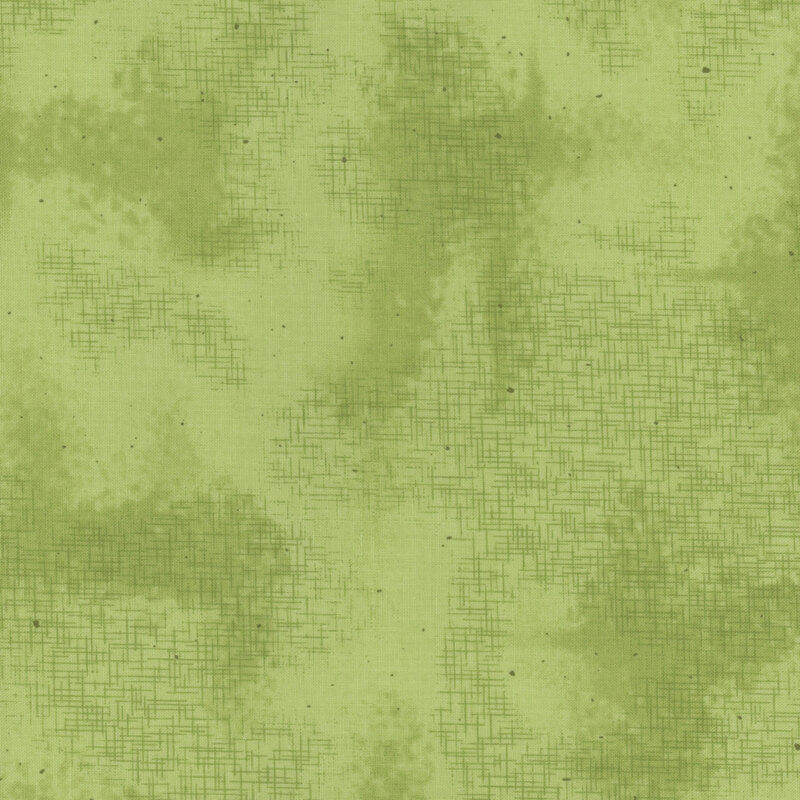 A basic grass green fabric with crosshatching and mottling