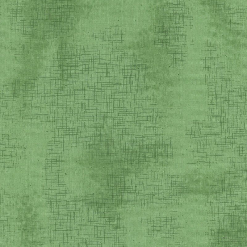 A basic forest green fabric with crosshatching and mottling