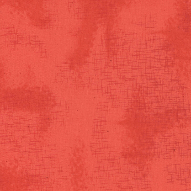 A basic vermillion red fabric with crosshatching and mottling