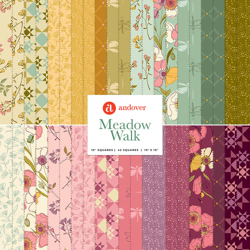 collage of fabrics in Meadow Walk 10