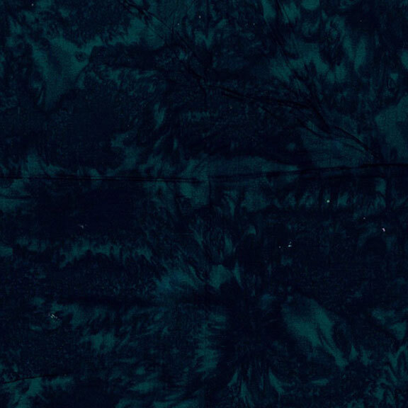 Black batik fabric with subtle jade colored mottling throughout