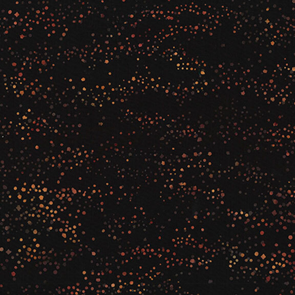Black batik fabric with scattered dots