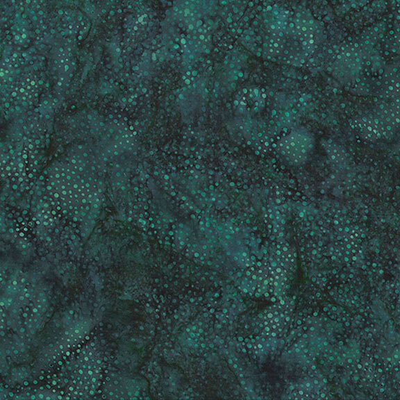 Tonal teal fabric with scattered dots