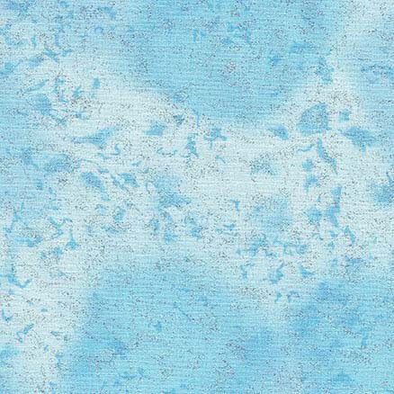 Baby blue fabric featuring a mottled design with metallic glitter accents.