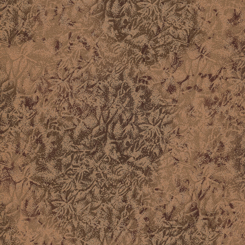 Light brown fabric featuring a mottled design with metallic glitter accents.