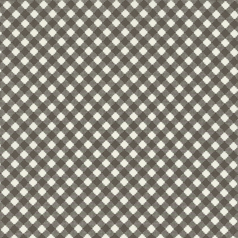 Black on white gingham pattern fabric  