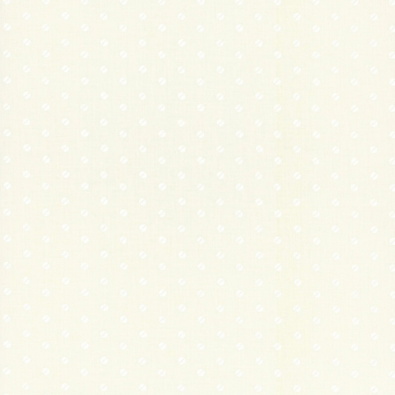 White fabric with a tonal dot pattern