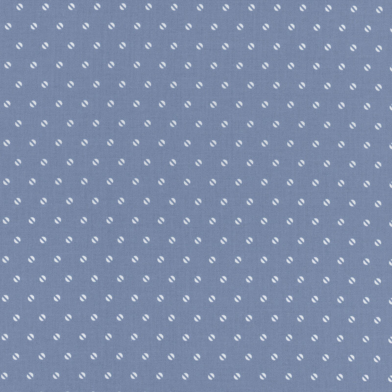 Blue fabric with white half circles