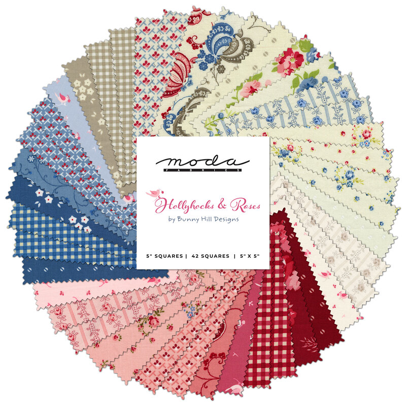 Collage of fabric strips available in this collection