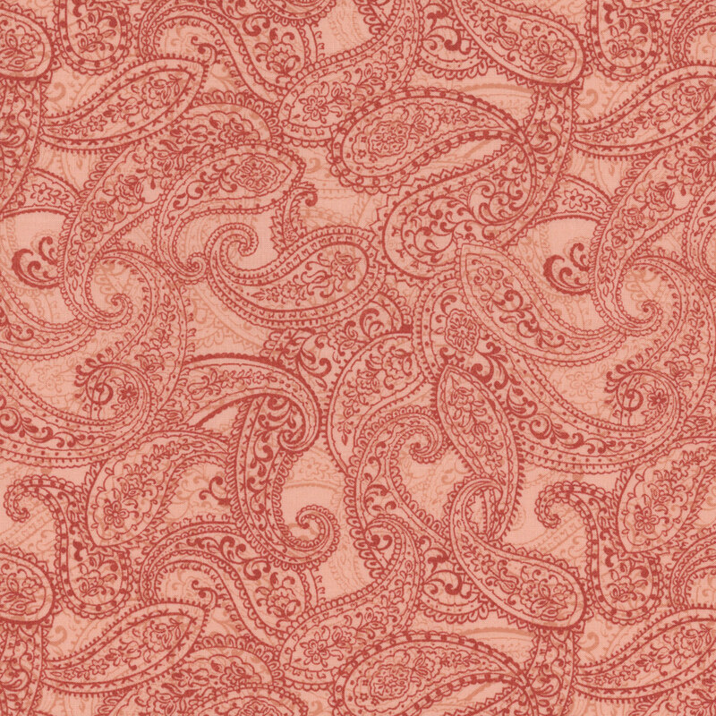 packed pink paisley fabric