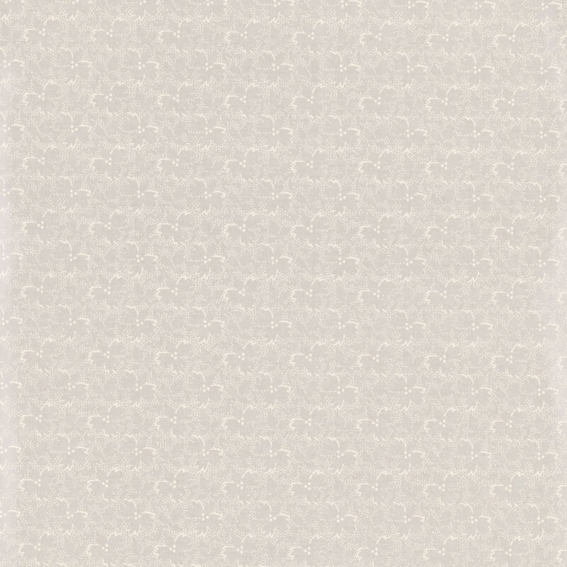 tonal gray fabric with scattered cherry blossoms