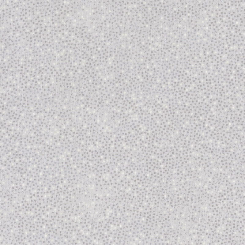 light gray fabric with small gray and white dots