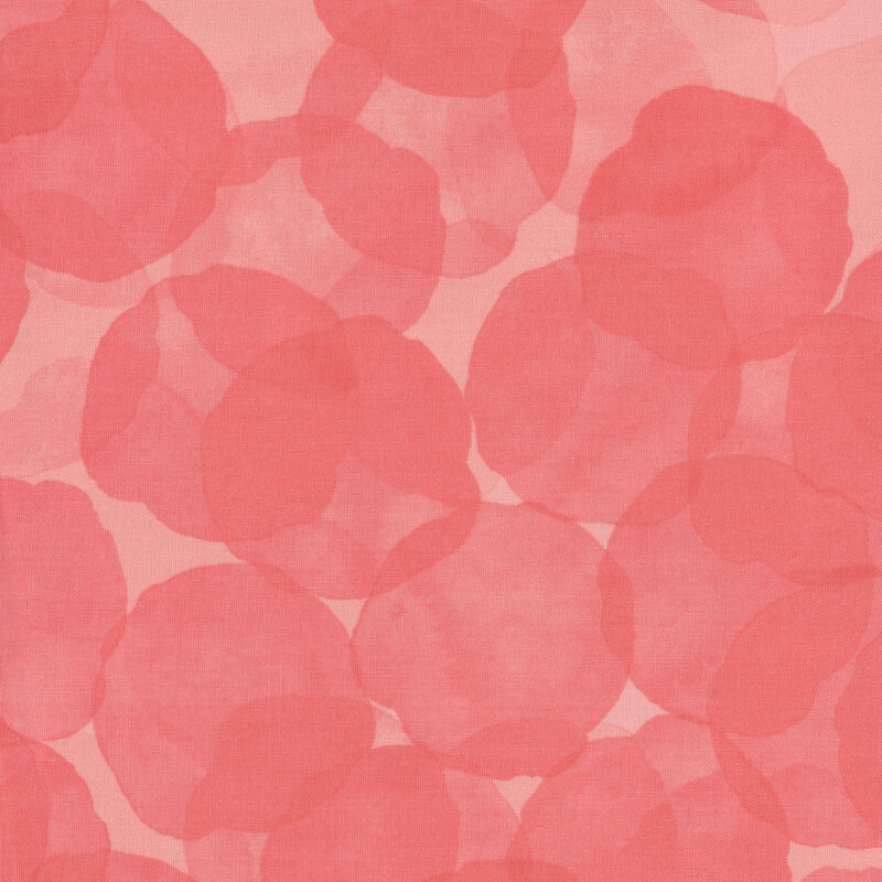 pink fabric with large, tonal watercolor drops