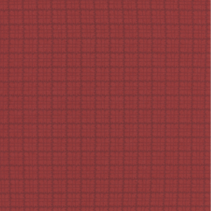 Red fabric with a tonal flannel paid pattern