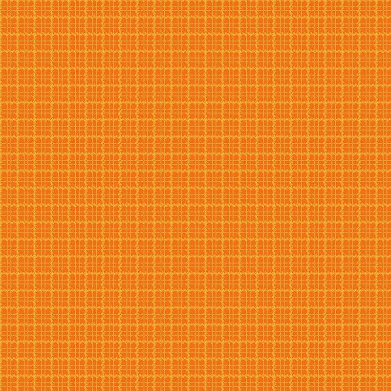 Orange flannel fabric with a tonal plaid pattern