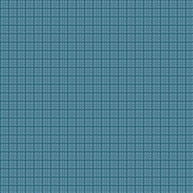 Blue flannel fabric with a tonal plaid pattern