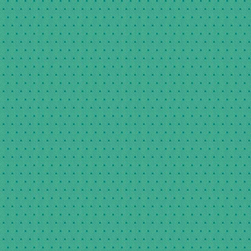 Teal flannel fabric with a tonal polkadot pattern 