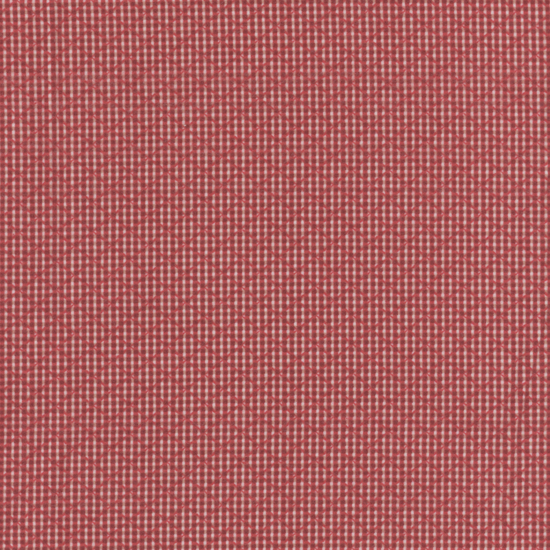 Red Flannel fabric with a gingham pattern