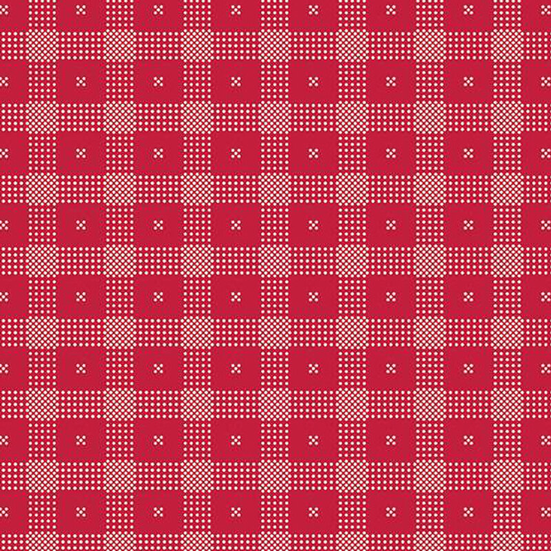 red and white dotted gingham