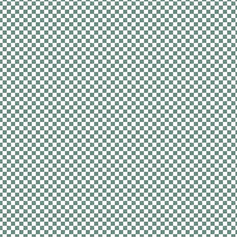 A teal and white checker print fabric
