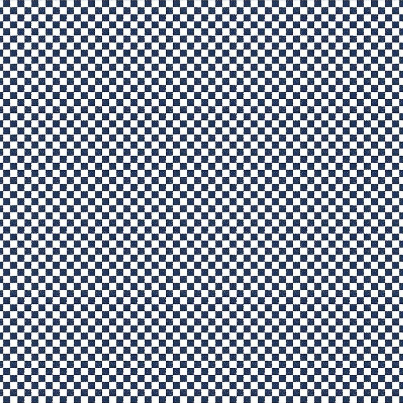 A dark navy blue and white checker print fabric