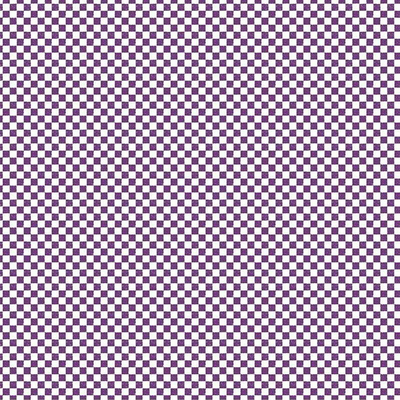 A purple and white checker print fabric
