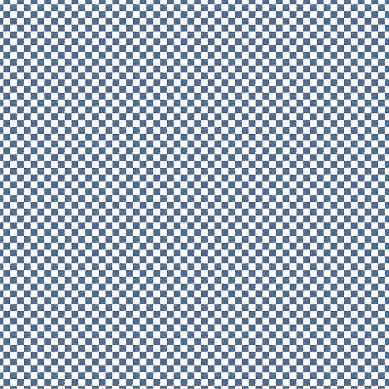 A denim blue and white checker print fabric