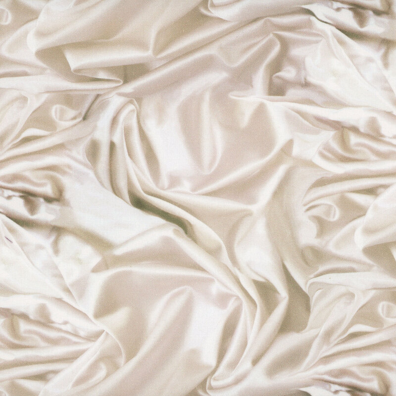 Cream silk sheet digital print.