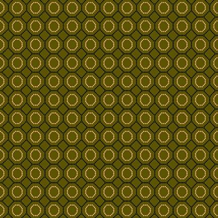Green fabric with a geometric green pattern 