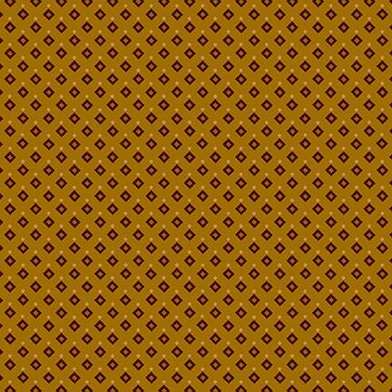 Orange fabric with a geometric diamond pattern 
