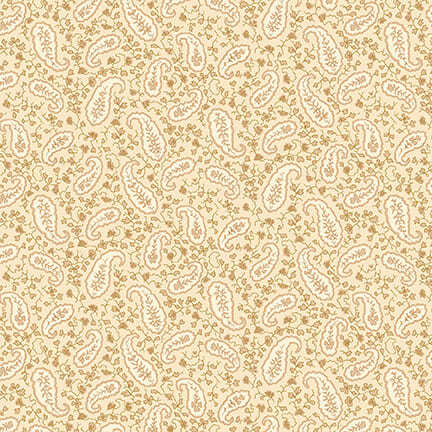 Cream fabric with a tonal paisley pattern