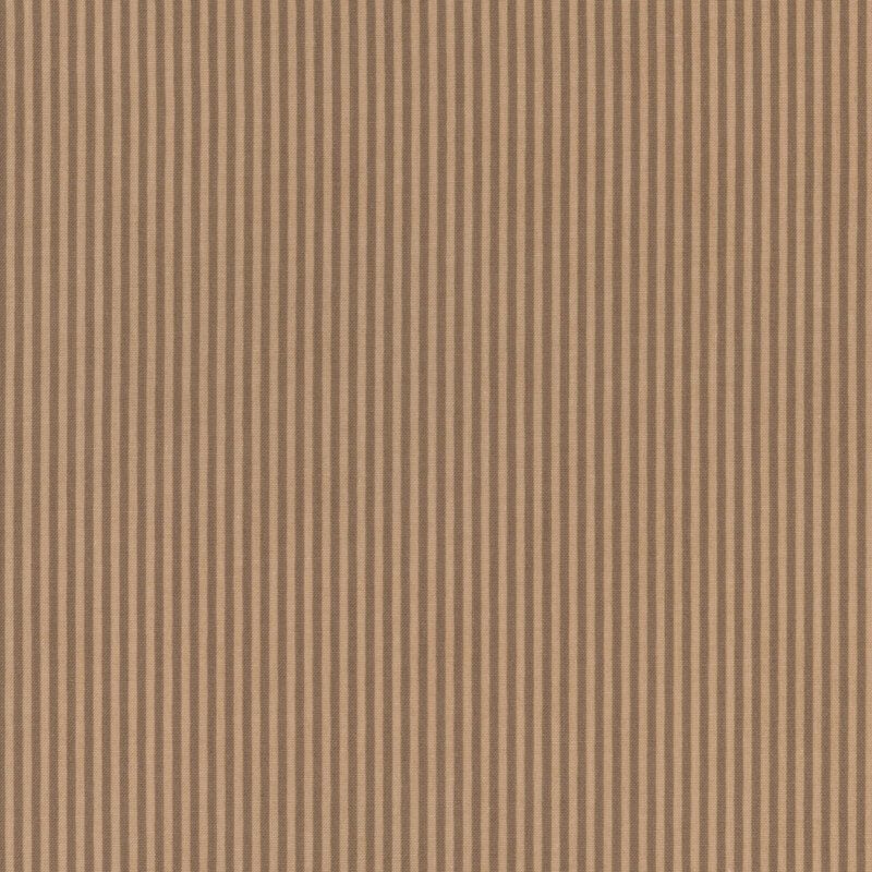 Striped tonal brown and tan fabric