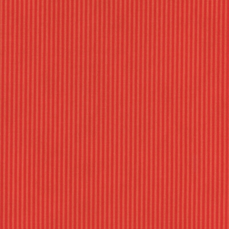 Striped tonal light and vibrant red fabric