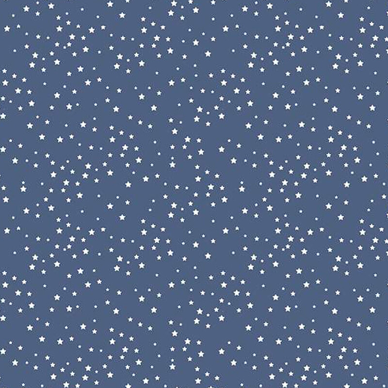 blue fabric with small scattered white stars
