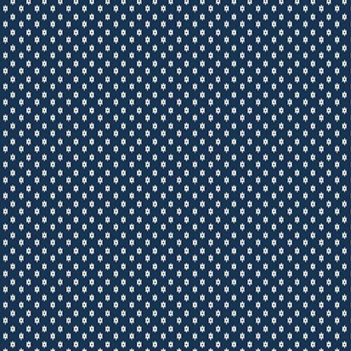 Blue fabric with an American motif star pattern 