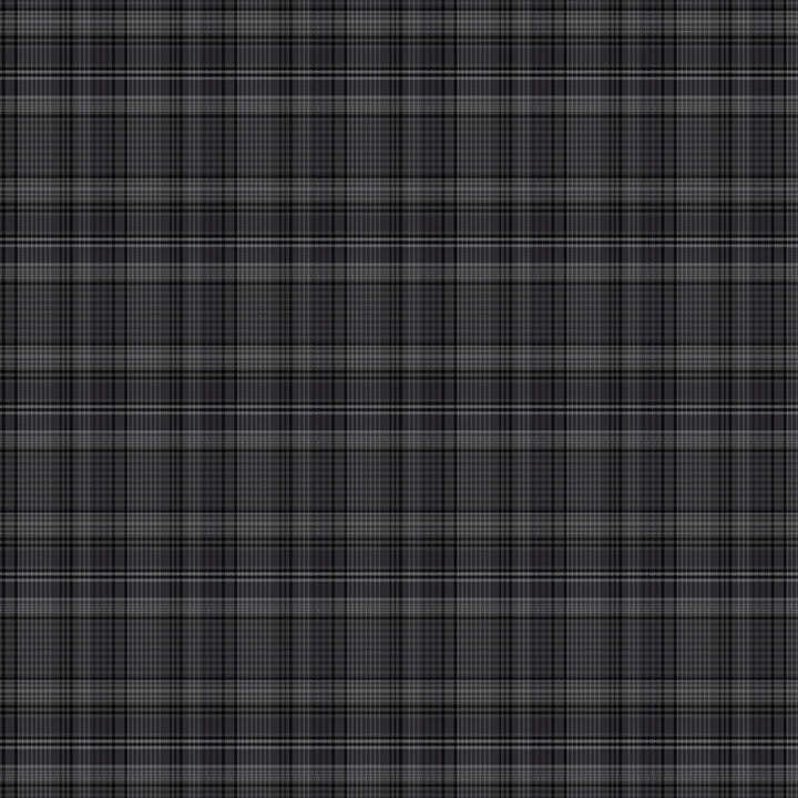 Black fabric with a charcoal plaid pattern 