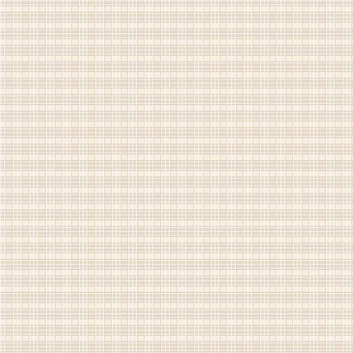 cream fabric with a tonal plaid pattern
