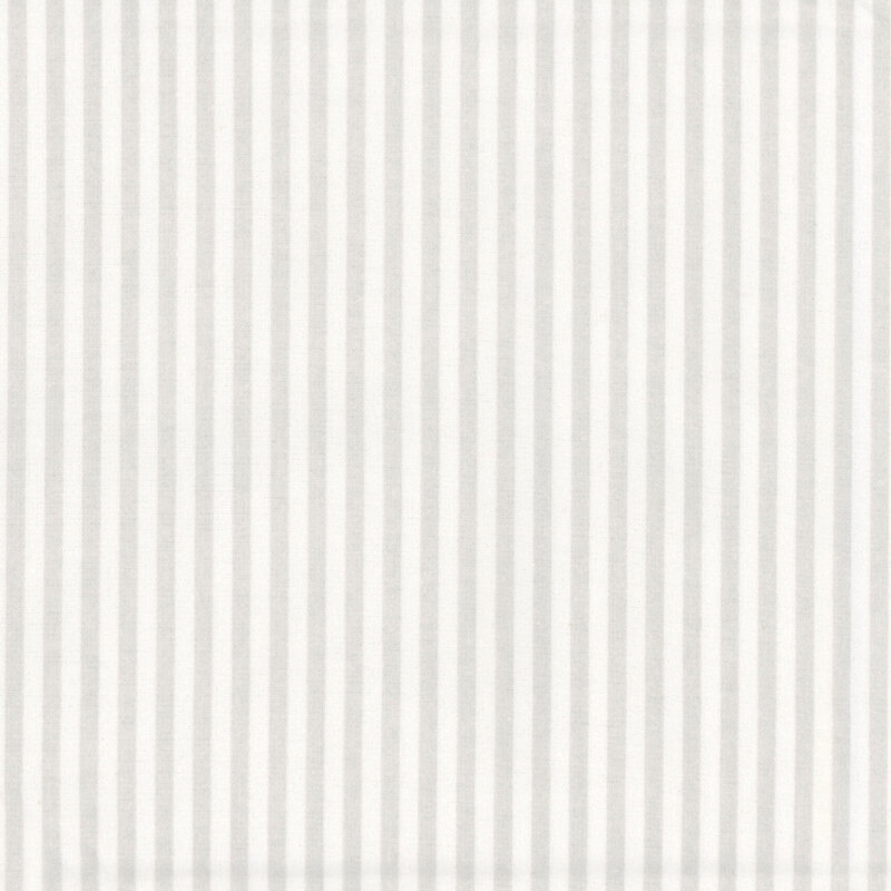 Gray and white vertical striped fabric
