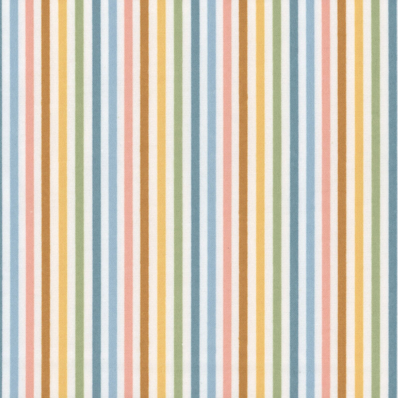 Multicolored vertical striped fabric