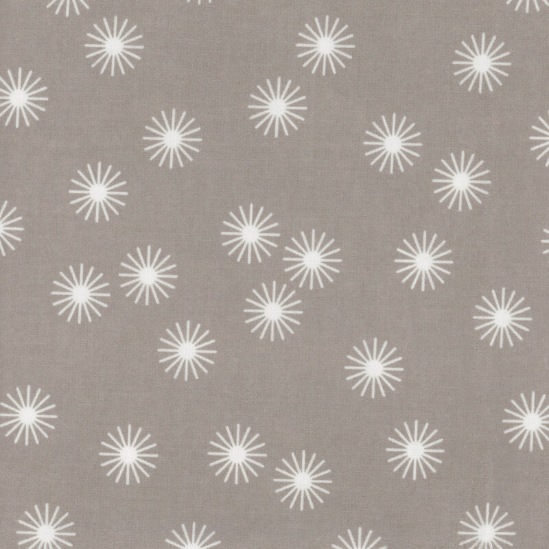 Gray fabric featuring white stars