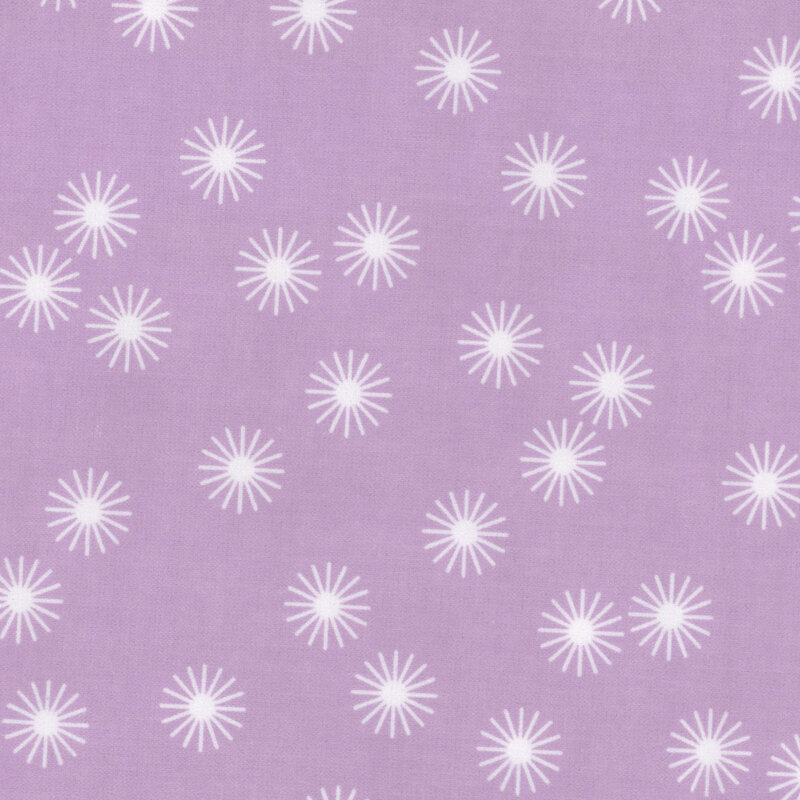 Light purple fabric featuring white stars