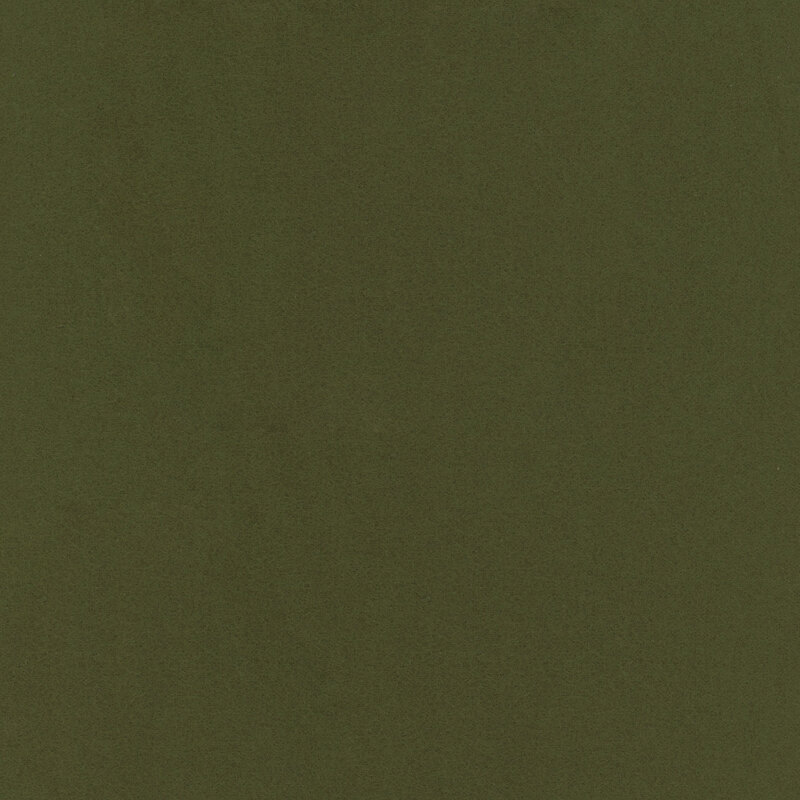 Dark olive green flannel fabric with slightly visible flannel texturing.