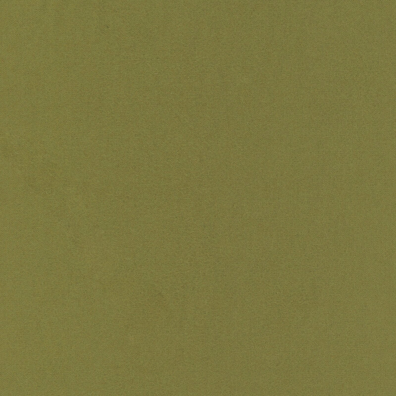 Olive green flannel fabric with slightly visible flannel texturing.