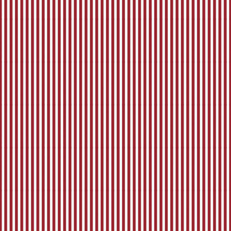 Red and white striped fabric with 1/8