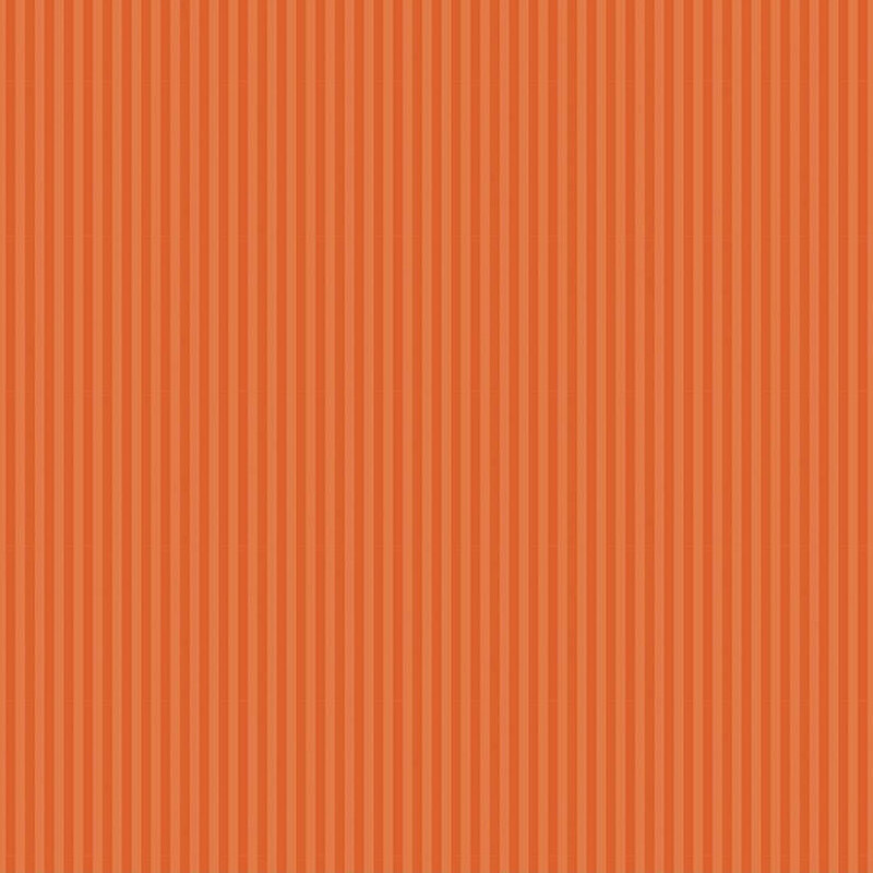 Tonal orange striped fabric with 1/8