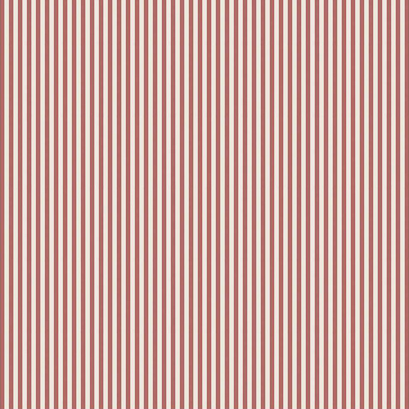 Red and white striped fabric with alternating 1/8