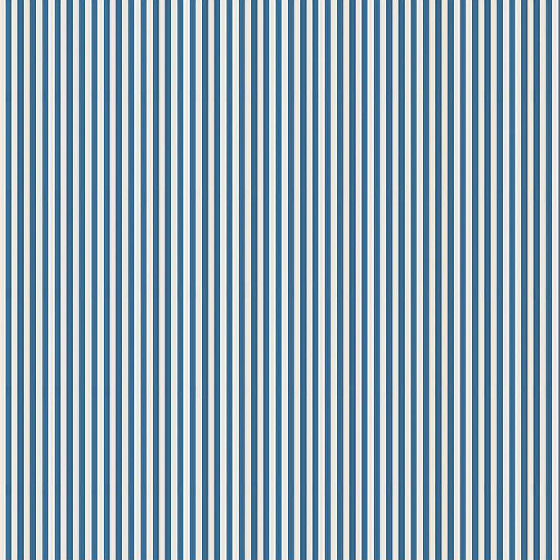 Blue and white striped fabric with alternating 1/8