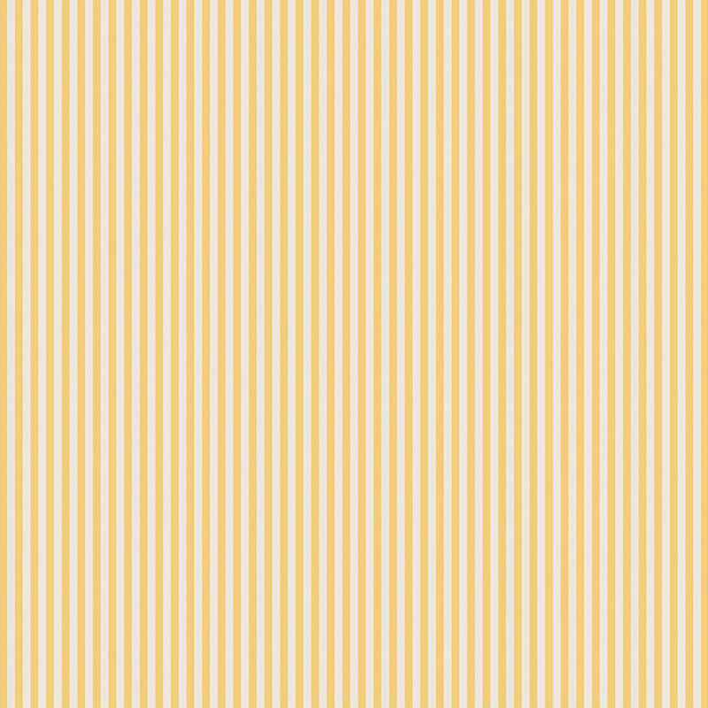Golden yellow and white striped fabric with alternating 1/8