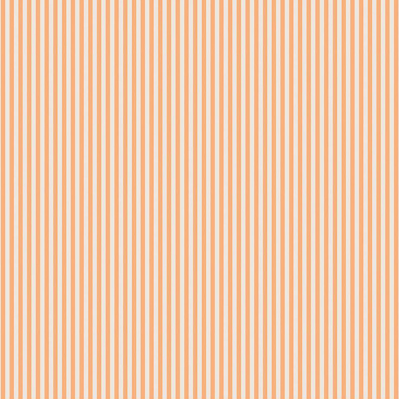 Orange and white striped fabric with alternating 1/8