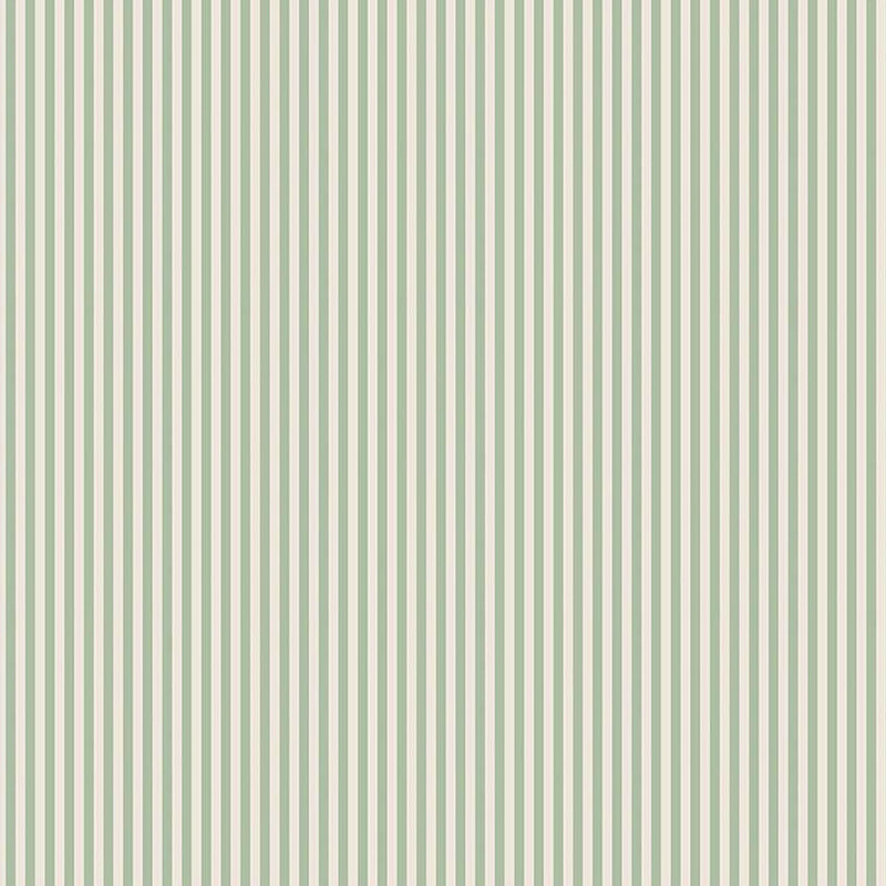 Green and white striped fabric with alternating 1/8
